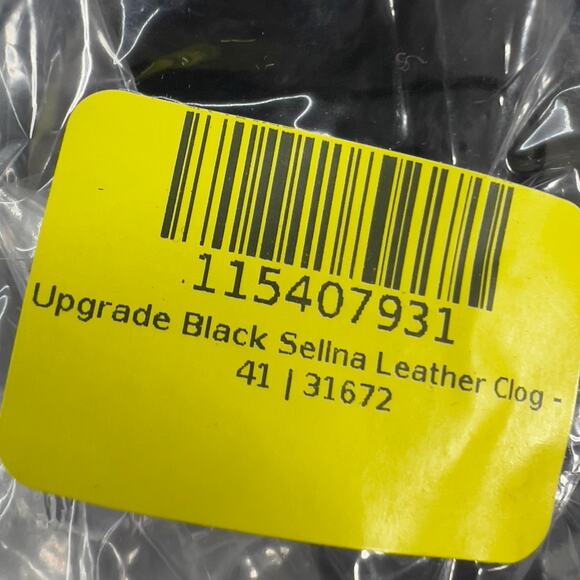 Alegria Selina -Leather Slip On Wedge Platform Clog- Black -Women 41 -NEW - Picture 10 of 11